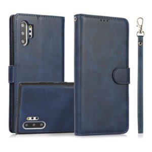 For Samsung Galaxy Note10+ Calf Texture 2 in 1 Detachable Magnetic Back Cover Horizontal Flip Leather Case with Holder & Card Slots & Wallet & Photo Frame(Blue) (OEM)