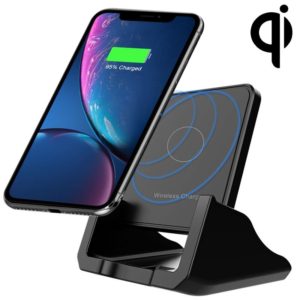 A9189 10W Vertical Wireless Fast Charger with Detachable Mobile Phone Holder(Black) (OEM)