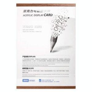 A5 Cork Board Acrylic Magnetic Display Frame Wall Hanging Display Card (OEM)