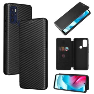 For Motorola Moto G60S Carbon Fiber Texture Leather Phone Case with Card Slot(Black) (OEM)