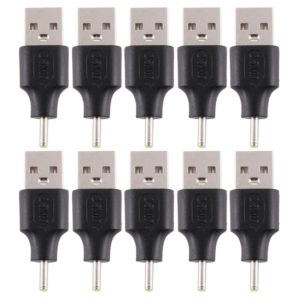 10 PCS 2.5 x 0.7mm Male to USB 2.0 Male DC Power Plug Connector (OEM)