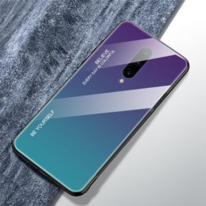 For OnePlus 7 Pro Gradient Color Glass Case(Purple) (OEM)