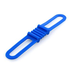 10 PCS High Elastic Silicone Straps Bicycle Fixed Strap Car Light Beam, Size: One Size(Blue) (OEM)