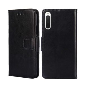 For Sony Xperia 10 IV Crystal Texture Leather Phone Case(Black) (OEM)