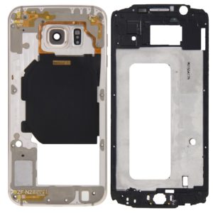 For Galaxy S6 / G920F Full Housing Cover (Front Housing LCD Frame Bezel Plate + Back Plate Housing Camera Lens Panel ) (Gold) (OEM)