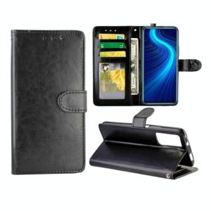 For Huawei Honor X10 5G Crazy Horse Texture Leather Horizontal Flip Protective Case with Holder & Card Slots & Wallet & Photo Frame(Black) (OEM)