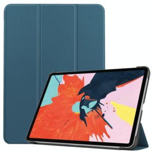 For iPad Air 2022 / 2020 10.9 Custer Texture Horizontal Flip Leather Case with Three-folding Holder & Sleep / Wake-up Function(Dark Green) (OEM)
