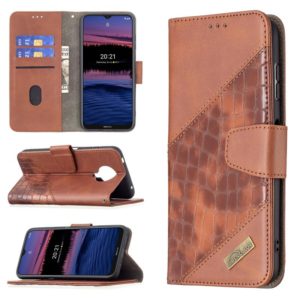 For Nokia G20 / G10 Matching Color Crocodile Texture Horizontal Flip PU Leather Case with Wallet & Holder & Card Slots(Brown) (OEM)
