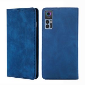 For TCL 30 5G / 30+ 5G Skin Feel Magnetic Horizontal Flip Leather Phone Case(Blue) (OEM)