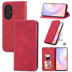 For Honor 50 SE Retro Skin Feel Business Magnetic Horizontal Flip Leather Case with Holder & Card Slots & Wallet & Photo Frame(Red) (OEM)