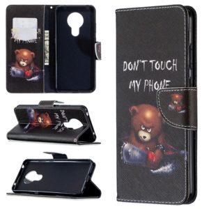 For Nokia 5.3 Colored Drawing Pattern Horizontal Flip Leather Case with Holder & Card Slots & Wallet(Bear) (OEM)