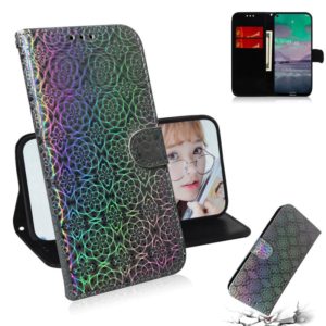 For Nokia 3.4 Solid Color Colorful Magnetic Buckle Horizontal Flip PU Leather Case with Holder & Card Slots & Wallet & Lanyard(Silver) (OEM)
