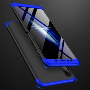 GKK Three Stage Splicing Full Coverage PC Case for Samsung Galaxy A7 (2018) (Black Blue) (GKK) (OEM)