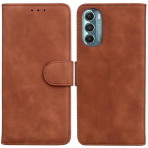 For Motorola Moto G Stylus 5G 2022 Skin Feel Pure Color Flip Leather Phone Case(Brown) (OEM)