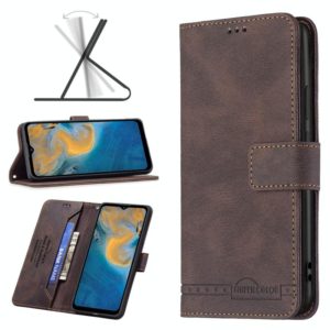 For ZTE Blade A51 Magnetic Clasp RFID Blocking Anti-Theft Leather Case(Brown) (OEM)