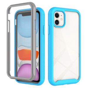 For iPhone 11 Starry Sky Solid Color Series Shockproof PC + TPU Case with PET Film (Sky Blue) (OEM)