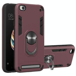 For Xiaomi Redmi 5A / 5A Prime / Y1 2 in 1 Armour Series PC + TPU Protective Case with Ring Holder(Wine Red) (OEM)