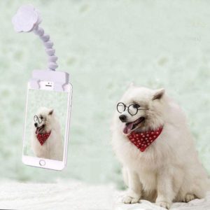 Pet Camera Artifact Dog Cat Looking At Camera Phone Clip(White) (OEM)