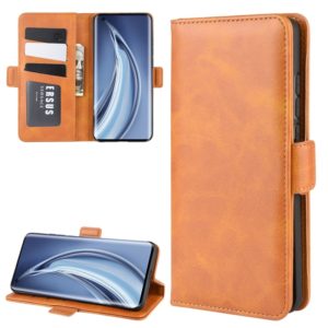 For Xiaomi Mi 10 Dual-side Magnetic Buckle Horizontal Flip Leather Case with Holder & Card Slots & Wallet(Yellow) (OEM)