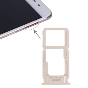 For OPPO R9sk SIM Card Tray + SIM Card Tray / Micro SD Card Tray (Gold) (OEM)