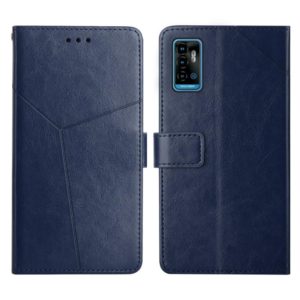 For ZTE Blade A71 Y Stitching Horizontal Flip Leather Phone Case(Blue) (OEM)