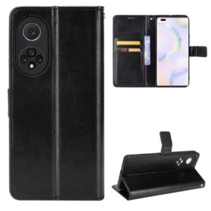 For Huawei nova 9 Pro / Honor 50 Pro Crazy Horse Texture Horizontal Flip Phone Leather Case with Holder & Card Slots & Lanyard(Black) (OEM)