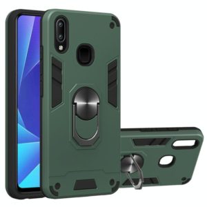 For vivo Y91 / Y95/Y93(Indian Version) / U1 2 in 1 Armour Series PC + TPU Protective Case with Ring Holder(Dark Green) (OEM)