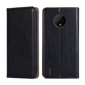 For Nokia C200 Gloss Oil Solid Color Magnetic Flip Leather Phone Case(Black) (OEM)