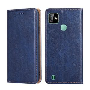 For Infinix Smart HD 2021 X612 Gloss Oil Solid Color Magnetic Leather Phone Case(Blue) (OEM)