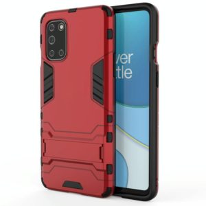For OnePlus 8T PC + TPU Shockproof Protective Case with Holder(Red) (OEM)