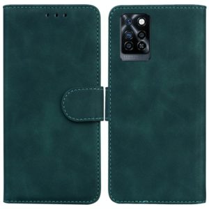 For Infinix Note 10 Pro X695 Skin Feel Pure Color Flip Leather Phone Case(Green) (OEM)