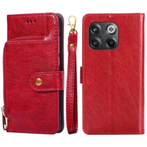 For OnePlus 10T Zipper Bag Leather Phone Case(Red) (OEM)