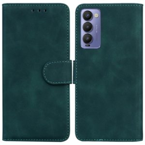 For Tecno Camon 18 / 18P Skin Feel Pure Color Flip Leather Phone Case(Green) (OEM)