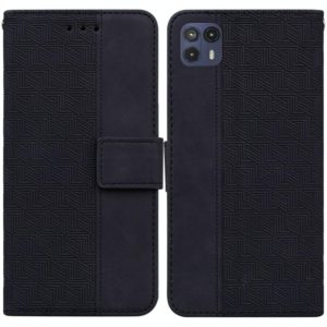 For Motorola Moto G50 5G Geometric Embossed Leather Phone Case(Black) (OEM)