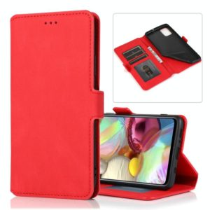 For Samsung Galaxy A71 Retro Magnetic Closing Clasp Horizontal Flip Leather Case with Holder & Card Slots & Photo Frame & Wallet(Red) (OEM)