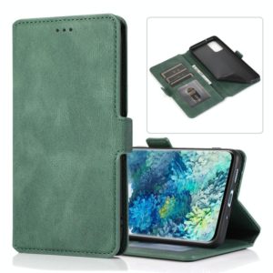 For Samsung Galaxy S20 5G Retro Magnetic Closing Clasp Horizontal Flip Leather Case with Holder & Card Slots & Photo Frame & Wallet(Green) (OEM)