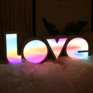 HS-1255 Wedding Valentine Day Confession LOVE LED Letter Lamp Love Theme Modeling Lamp(C) (OEM)