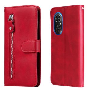 For Honor 50 SE / Huawei Nova 9 SE Fashion Calf Texture Zipper Horizontal Flip Leather Case(Red) (OEM)