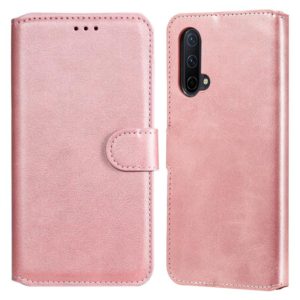 Classic Calf Texture PU + TPU Horizontal Flip Leather Case with Holder & Card Slots & Wallet For OnePlus Nord CE 5G(Rose Gold) (OEM)
