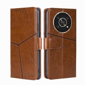 For Honor X30 Geometric Stitching Horizontal Flip Leather Phone Case(Light Brown) (OEM)