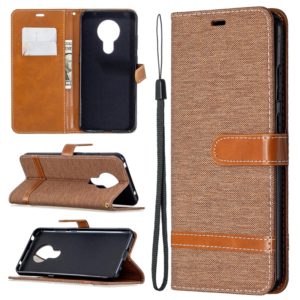 For Nokia 5.3 Denim Texture Horizontal Flip Leather Case with Holder & Card Slots & Wallet & Lanyard(Brown) (OEM)