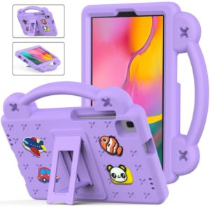For Samsung Galaxy Tab A 8.0 2019 T290 / T295 Handle Kickstand Children EVA Shockproof Tablet Case(Lighte Purple) (OEM)