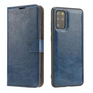 For Samsung Galaxy S20+ Crazy Horse Texture Detachable Magnetic Back Cover Horizontal Flip Leather Case with Holder & Card Slots & Photo Frame & Wallet(Blue) (OEM)