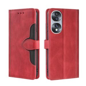 For Honor 70 Skin Feel Magnetic Buckle Leather Phone Case(Red) (OEM)
