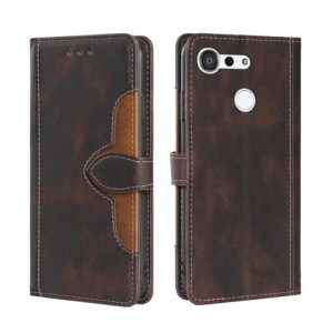For Kyocera Android One S6 KYV48 / Gratina Skin Feel Straw Hat Magnetic Buckle Leather Phone Case(Brown) (OEM)