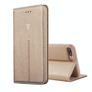 For iPhone 8 Plus & 7 Plus GEBEI PU+TPU Horizontal Flip Protective Case with Holder & Card Slots(Gold) (GEBEI) (OEM)