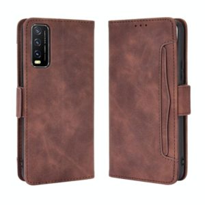 For VIVO Y20 2020/ Y20i Wallet Style Skin Feel Calf Pattern Leather Case，with Separate Card Slot(Brown) (OEM)