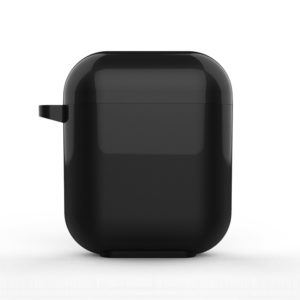 For Airpods1/2 Simple Fluorescent Solid Color Apple Earphone Cover (Black) (OEM)