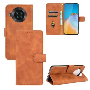 For CUBOT Note 20 Solid Color Skin Feel Magnetic Buckle Horizontal Flip Calf Texture PU Leather Case with Holder & Card Slots & Wallet(Brown) (OEM)