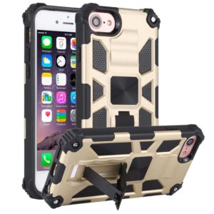 For iPhone 6 Shockproof TPU + PC Magnetic Protective Case with Holder(Gold) (OEM)